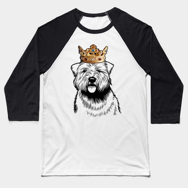 Glen of Imaal Terrier Dog King Queen Wearing Crown Baseball T-Shirt by millersye